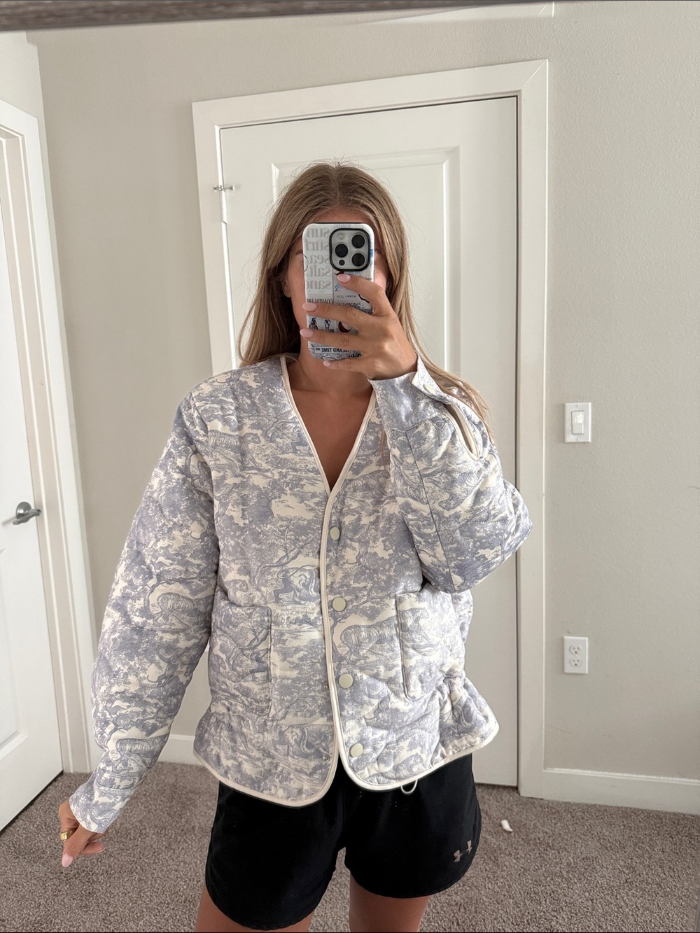Blue and tan jacket
